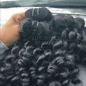 16”18”20” Raw Curly with 14” Transparent Closure